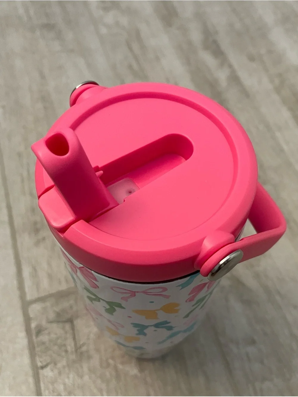 Bright Bows White & Pink 30oz. Metal Tumbler